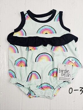 Birdie Bean Bamboo Rainbow Bubble Romper